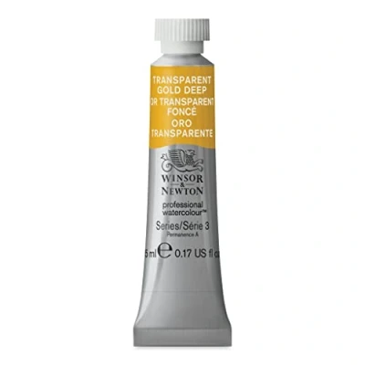 Imagen de Winsor &amp; Newton Acuarela Profesional Pintura de Acuarela, Alta Luminosidad, Resistente a la Luz, Calidad Archivo, Tubo 5ML, Color Oro Quinacridona