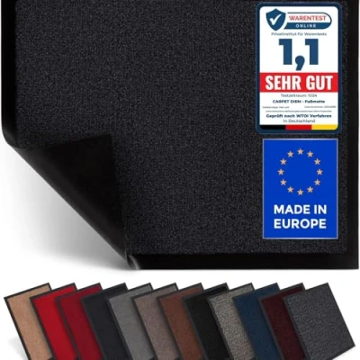 Imagen de Carpet Diem Felpudo Antideslizante 90 x 150 cm Trampa de Tierra Exterior e Interior para una Entrada Limpia Fácil Cuidar Antracita