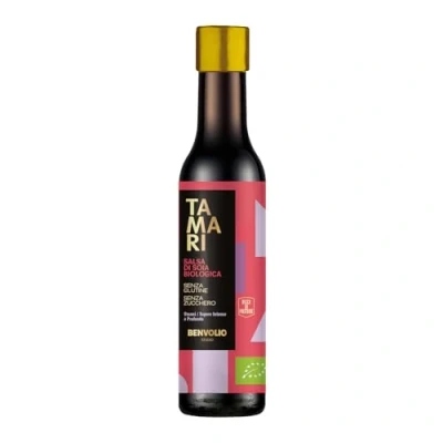 Imagen de BENVOLIO Studio TAMARI Salsa de Soja Sin Gluten BIO 250ml Sabor Rico e Intenso Fermentación Natural Tradición Japonesa Ideal para Sopas, Marinadas, Ensaladas
