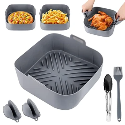 Imagen de JOPHEK Molde Olla de Silicona para Freidora Aire, 5 Pack Accesorios sin Aceite Air, Air Fryer Accessories, 20cm