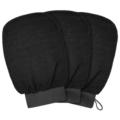 Imagen de 3 guantes exfoliantes, de ducha para baño, spa, exfoliante corporal, piernas, coreano, lavado mujeres y hombres, accesorios removedor piel muerta