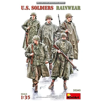 Imagen de MiniArt MIN35245 1:35 US Soldiers in Rainwear, color moldeado
