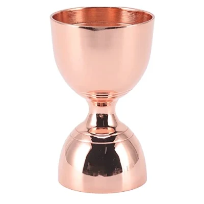 Imagen de Jigger para Coctelería, 60/30ml Bar Cocktail Jigger, Acero Inoxidable de Gran Apertura Doble Alcohol Herramientas Medición Estilo Campana Jigger(30/60ml oro rosa)
