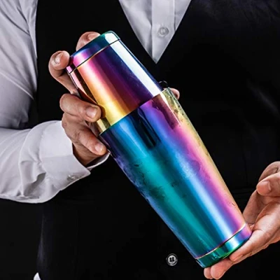 Imagen de Coctelera Profesional, Cocktail Shaker, Acero Inoxidable Boston Mezcla Shaker Maquina de para Herramientas Bar