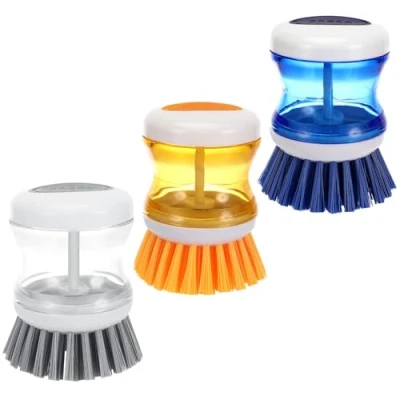 Imagen de Cepillo Lavavajillas con Dispensador, de Cocina para Limpieza Fregadero, Fregar Platos, ollas, sartenes, fregaderos