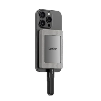 Imagen de Lexar ES4 SSD Portátil con Juego Magnético de 2 TB, Externo USB 3.2 Gen 2, hasta 1050 MB/s Lectura, Compatible iPhone 15/16, PC, Mac, Portátiles Tipo C, Tabletas, PS5, PS4