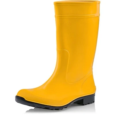 Imagen de Ladeheid Botas de Agua para Mujeres Zapatos Antideslizantes e Impermeables en Goma PVC Mujer Women rubberboots LA 967 (Amarillo/Negro, 41 EU)