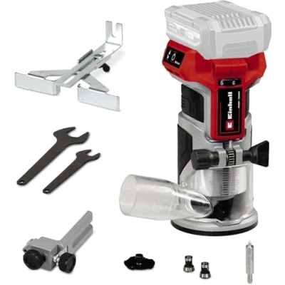 Imagen de Einhell Professional Fresa de cantos con batería TP ET 18 Li BL Solo Power X Change (18V, 40 mm altura carrera, motor sin escobillas, ni cargador)