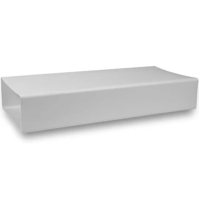 Imagen de 220 x 90 mm/22 9 cm. Canal plano rectangular de plástico. 150 cm largo. Conexión: sistema ventilación, calefacción, refrigeración. Elemento ventilación para espacios limitados.