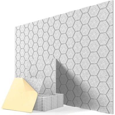 Imagen de Paneles Acusticos Autoadhesivos, 12 Piezas, Insonorizacion Acustica Pared, Puerta, Espuma para Estudio, Juegos, Oficina, Decorativos, 30x30x0,9cm