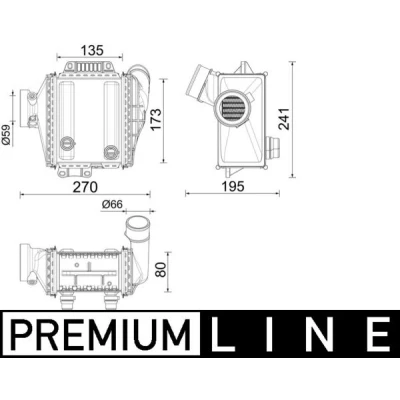 Imagen de MAHLE ORIGINAL CI 639 000P Intercooler