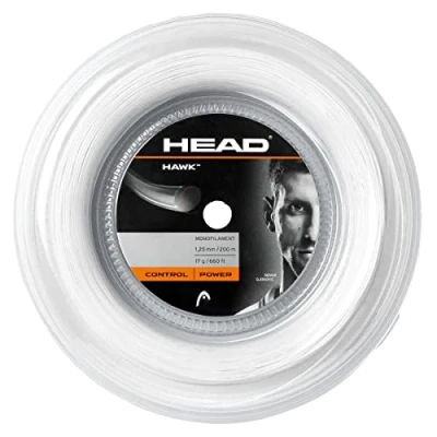 Imagen de Head Hawk Rollo Cordajes de Raquetas Tenis, Adultos Unisex, Blanco, 17