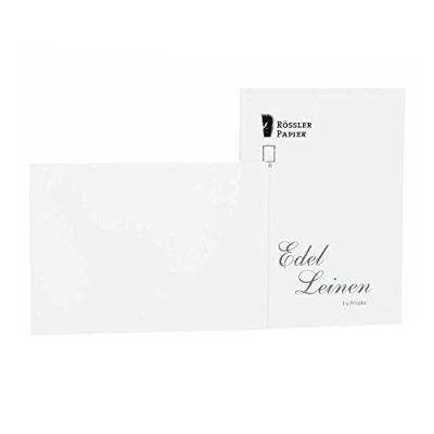 Imagen de Rössler 2052705002 Tarjeta de Lino En Relieve (A6), Color Blanco