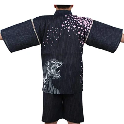 Imagen de Fancy Pumpkin [Talla XL A01] Traje de Pijama Kimono Estilo Japonés para Hombre