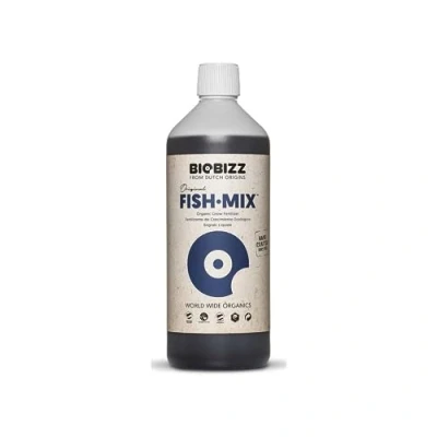 Imagen de GROWMANIA Fertilizante Fish Mix de BioBizz 1 L Abono para Crecimiento Plantas y Cultivos Sustrato Acelerador