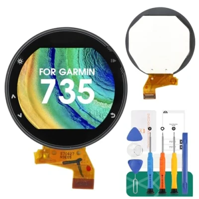 Imagen de para Garmin Forerunner 735 XT 735XT Pantalla LCD de Repuesto Reloj 735, digitalizador táctil, Kit Piezas reparación (Gris)