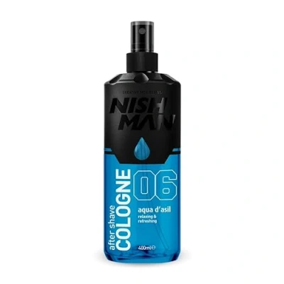Imagen de Nishman After Shave Colonia 400ML Fragancia refrescante para el hombre moderno Perfecto después del afeitado Protección e hidratación duraderas (400ML, 06 Aqua D&#039;asil)
