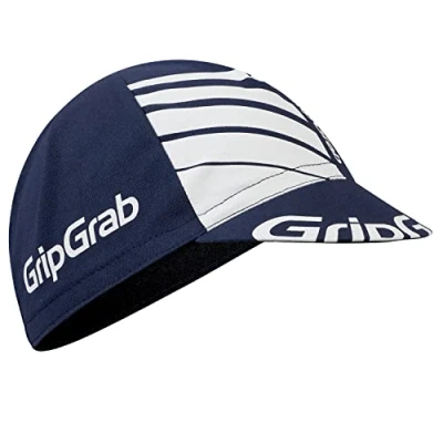 Imagen de GripGrab Gorra Ciclismo Classic Estilo Retro de Algodón Unisex Bicicleta Carretera, MTB Y Gravel Negro, Blanco Azul