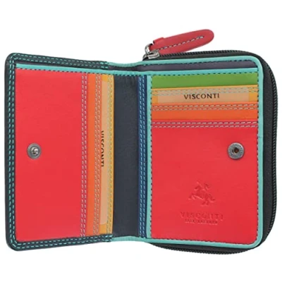Imagen de Visconti Bolso de piel para mujer estilo RB53 con bloqueo RFID, Negro/Rhumba, Talla única, Moderno