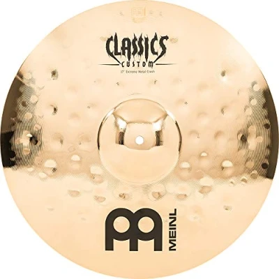 Imagen de Meinl Cymbals Classics Custom Extreme Metal Plato Crash de 17 pulgadas (43,18cm) Platillos Batería Bronce B12, Acabado Brillante (CC17EMC B)