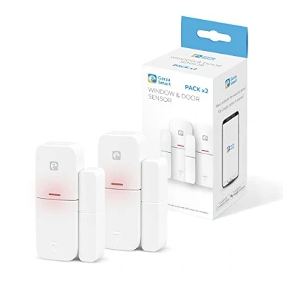 Imagen de Garza Smart Pack de 2 unidades Sensor Apertura Puertas y Ventanas, Requiere el Kit Alarma Garza, Control Remoto a traves App iOS/Android