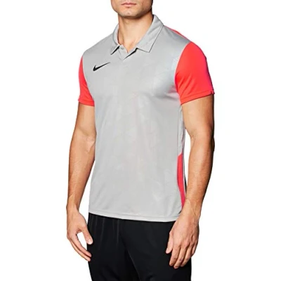 Imagen de NIKE M NK Trophy IV JSY SS T Shirt, Hombre, Pewter Grey/Bright Crimson/Black, S