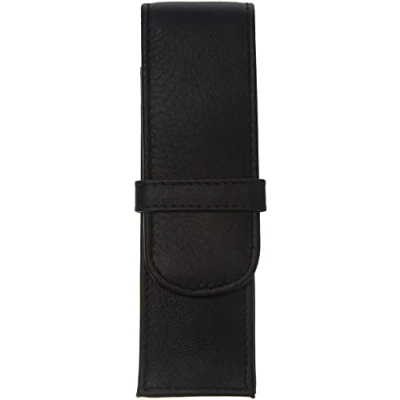 Imagen de Alassio 2610 Estuche de Piel para 2 bolígrafos (14 x 4,5 2,5 cm), Color Negro