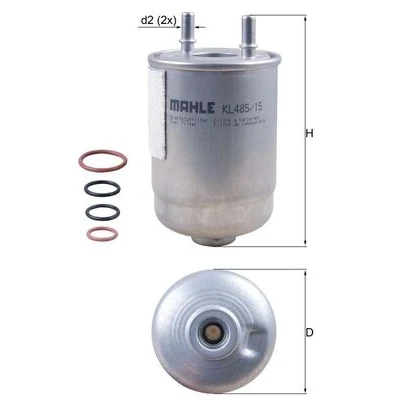Imagen de MAHLE ORIGINAL KL 485/15D Filtro Combustible de tubería 10 10,0 RENAULT: MEGANE 3 Coupe
