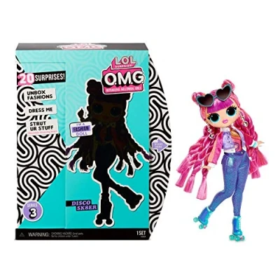 Imagen de LOL Surprise OMG Muñeca de Moda ROLLER CHICK, con 20 Sorpresas, Ropa, Vestidos Purpurina y Accesorios a la Moda, Serie 3, Coleccionable para Niños Partir 4 Años