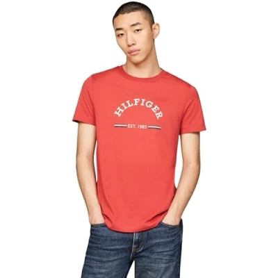 Imagen de Tommy Hilfiger LOGO Camiseta estampada, Hombre, Talla: XS, Terra red