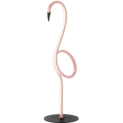 Imagen de Elstead Lámpara de mesa LED Flamingo, rosa, metal, 50 cm altura