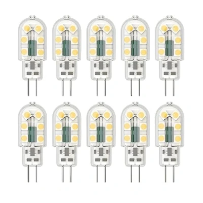Imagen de Klighten 10 Pack 3W G4 LED Bombillas, AC/DC 12V Bombillas de iluminación equivalente a 25W Halógena, Blanco natural 4000K, No Regulable