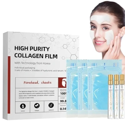 Imagen de Collagen Firming Mask,Mascarilla de Colageno Facial,Collagen Soluble Film,Parches Reabsorbibles,Colágeno Soluble,Antiarrugas Hidratantes,Reduce Líneas Finas,Mejora Flacidez la Piel