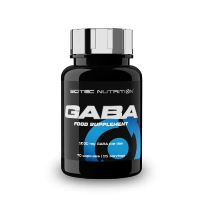 Imagen de Scitec Nutrition GABA 1000mg Ácido Gamma Aminobutírico Promueve la relajación Regula actividad neuronal, 70 Cápsulas