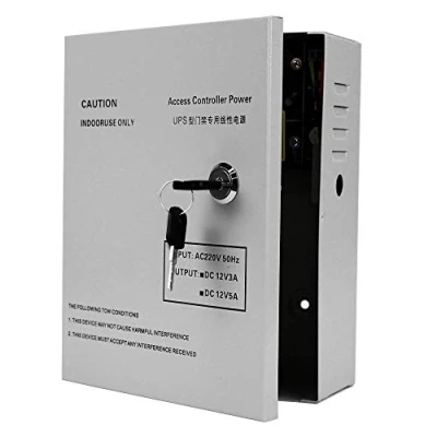 Imagen de YAVIS Caja de Fuente alimentación Control Acceso, DC12V 5A Salida AC90V 260V Entrada, Emergencia Respaldo UPS/Caja batería