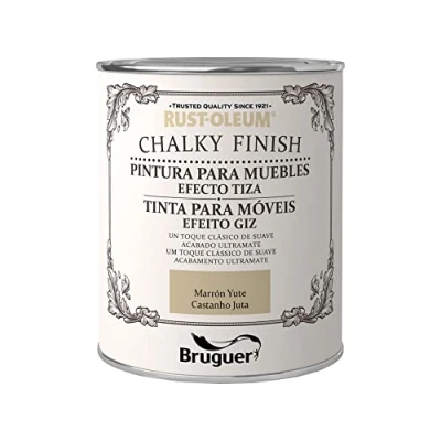 Imagen de Rust Oleum Bruguer Chalky Finish pintura para muebles Marrón Yute 750 ml