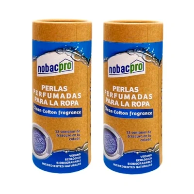 Imagen de NobacPro Perlas Perfumadas para la Ropa 60 Lavados Fragancia de Larga Duración Sin Químicos Dañinos Ideal Pieles Sensibles y Todo Tipo Tejidos