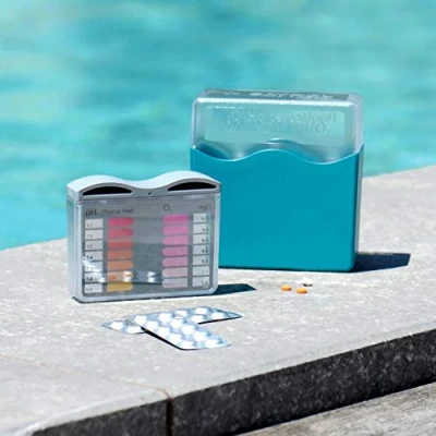 Imagen de BAYROL Probador de piscina Valor pH y oxígeno cada uno 2 x 20 pastillas Phenol Red &amp; DPD No. 4