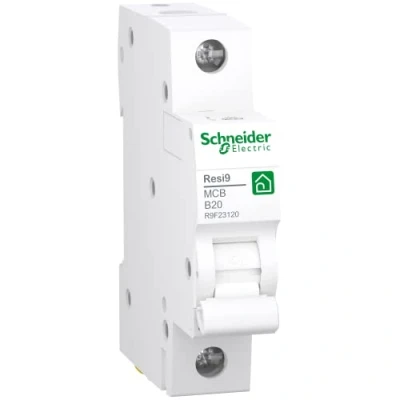 Imagen de Schneider Electric R9F23120 Disyuntor Resi9 1P, 20A, B característica, 6kA