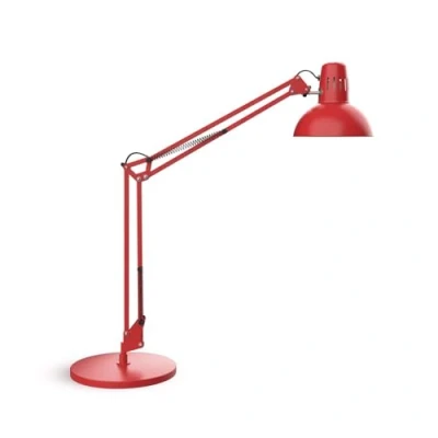 Imagen de MAUL lampara escritorio MAULstudy LED con soporte ajustable brazo articulado para Elegante de mesa metálica Exclusiva fuente luz Rojo