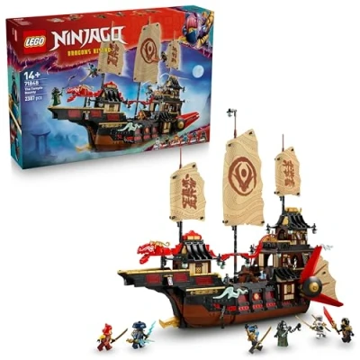 Imagen de LEGO Ninjago Bounty del Templo Barco de Juguete Interactivo con Techo Desmontable y 6 Minifiguras Inc. Cole, Zane NYA Regalo para Chicos 14+ Años Fans El Renacer los Dragones 71848