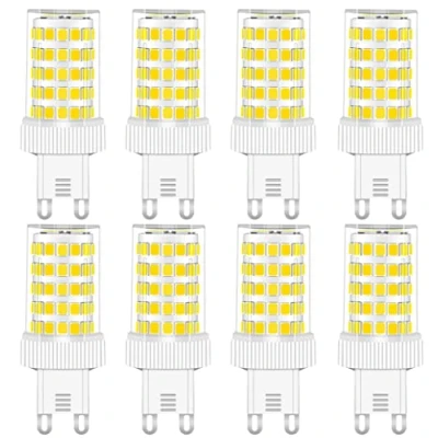 Imagen de RANBOO Bombillas LED G9 de 10W Equivalente a 50W 100W Lampara Halógena Blanco Frío 6000K 800lm AC 220 240V, No Regulable, Sin Parpadeo, para Lámparas Araña, Techo y Pared, 8 Unidades