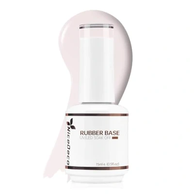 Imagen de Nicedeco Base Rubber para Uñas Esmaltes Semipermanentes en Gel de Caucho UV/LED Soak Off Colores Vibrantes y Duraderos 15ML 01