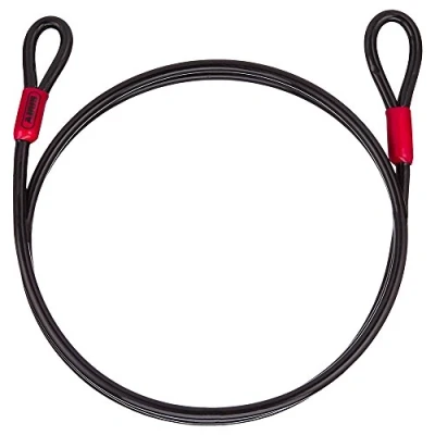 Imagen de ABUS cable de lazo Cobra 8 acero recubierto plástico seguridad para accesorios bicicletas y motos 2 metros longitud, mm grosor
