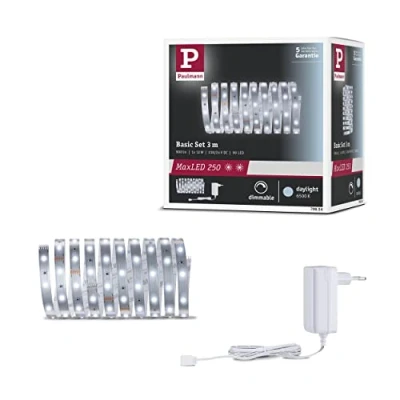 Imagen de Paulmann 79856 Strip LED MaxLED 250 juego básico 3 m luz diurna IP20 incl. 1x24 W, strip, regleta, tira de 6500 K