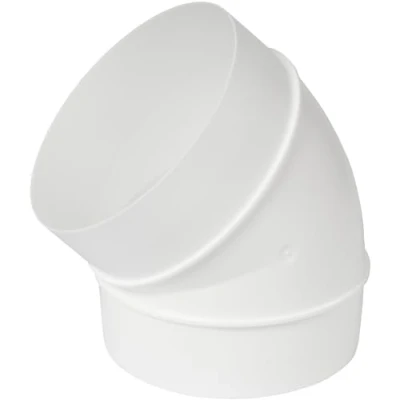 Imagen de Codo de plástico 45 grados 100 mm tubo conducto conexión curva, o manguera recto flexible Conector ventilación junta redonda