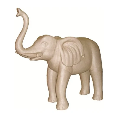 Imagen de Clairefontaine ES Déco Patch xla01o portador XL (Papel Maché, jirafa en 3d, 80 x 35 160 cm, para decorar, cartón marrón, color elefante