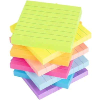 Imagen de notas adhesivas de gran tamaño, paquete 7 unidades, 82 hojas cada una, 3&quot; x 3&quot;, adhesivas, listas tareas y recordatorios