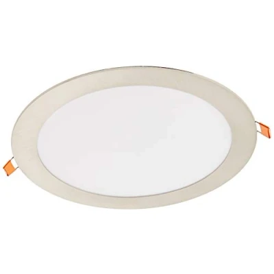 Imagen de Jandei Downlight LED 18W Redondo, Plano Empotrable, Blanco Frío 6000K, 1440 Lum, Interior IP20 con Marco Acabado Acero, Hueco de Corte 200mm Transformador Incluido