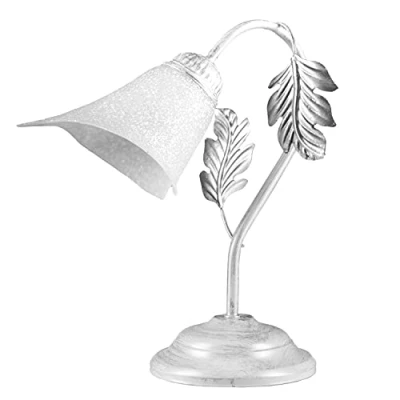 Imagen de onli lámpara de mesa E14, 6 W, blanco/plata, 29 x 35 cm